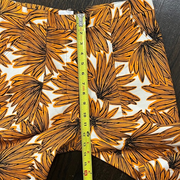 Mantu Trousers Orange Ochre Straight Leg Italy 46 Tropical Resort - Picture 7 of 8